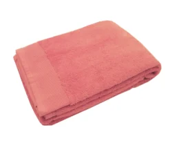 DRAP DE DOUCHE UNI CORAIL