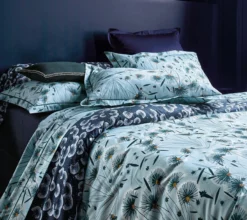 DRAP FLOREA BLEU CELESTE