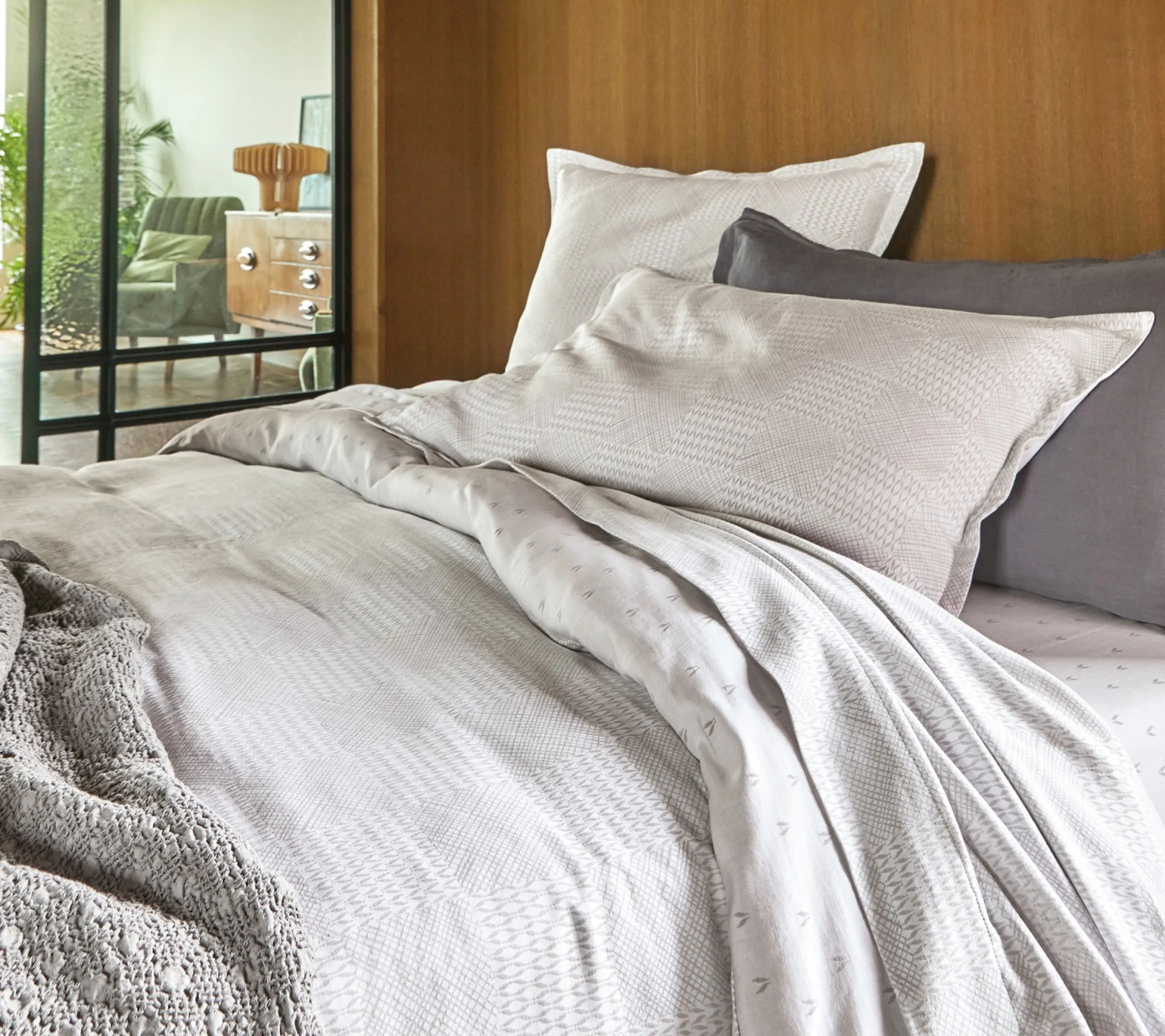 DRAP HOUSSE GRAMINES PERLE