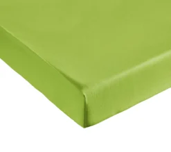 DRAP HOUSSE 2 TÊTES UNI COTON EXTENSIBLE POMME