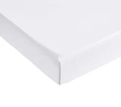 DRAP HOUSSE 2 TÊTES UNI COTON EXTENSIBLE BLANC
