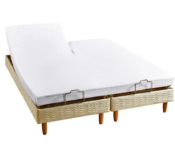 DRAP HOUSSE 2 TÊTES UNI COTON EXTENSIBLE BLANC