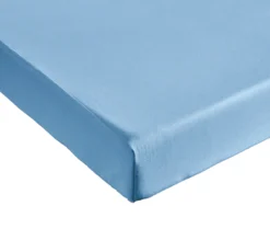 DRAP HOUSSE 2 TÊTES UNI COTON EXTENSIBLE BLEU CIEL