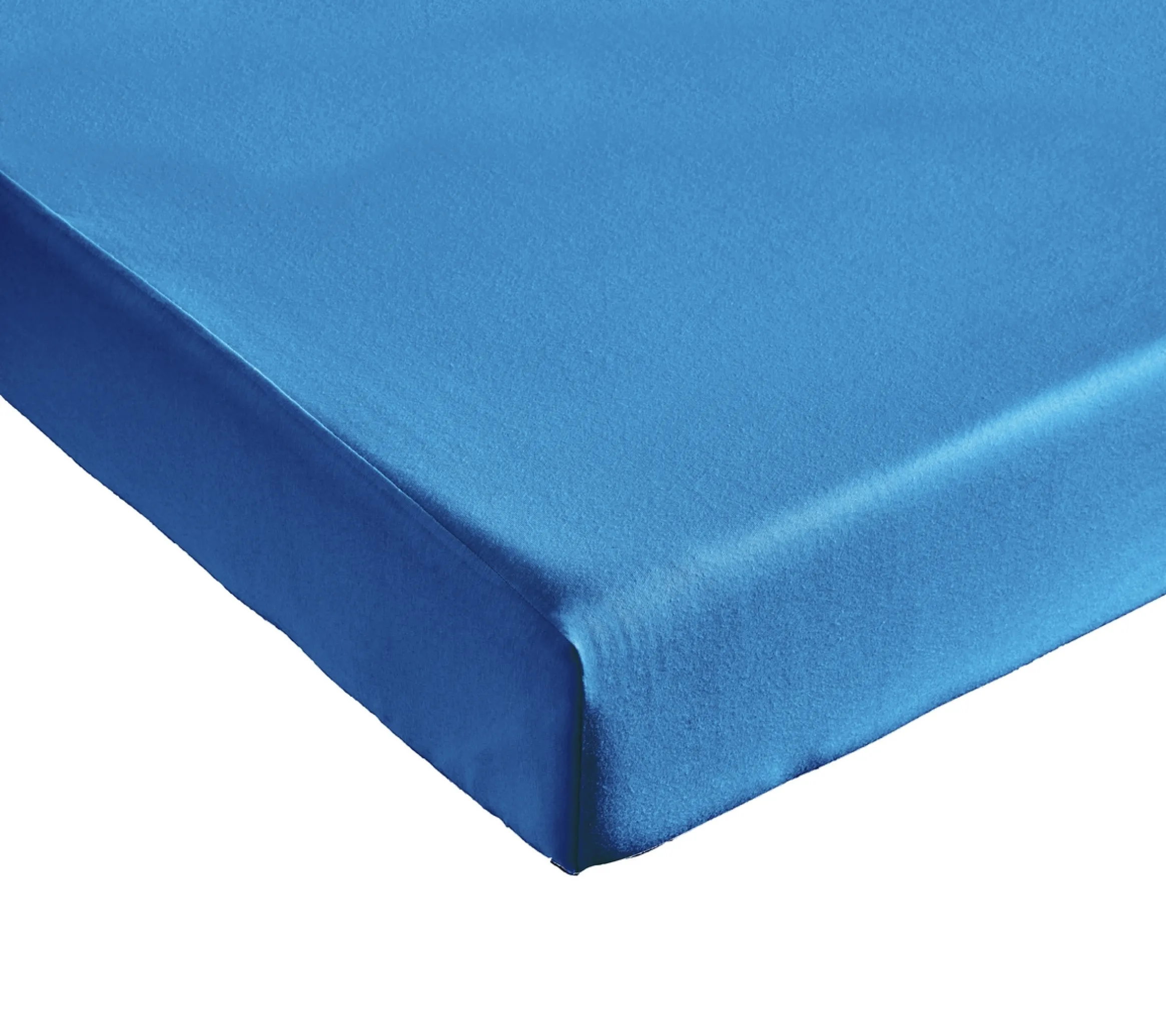 DRAP HOUSSE 2 TÊTES UNI COTON EXTENSIBLE BLEU ROYAL