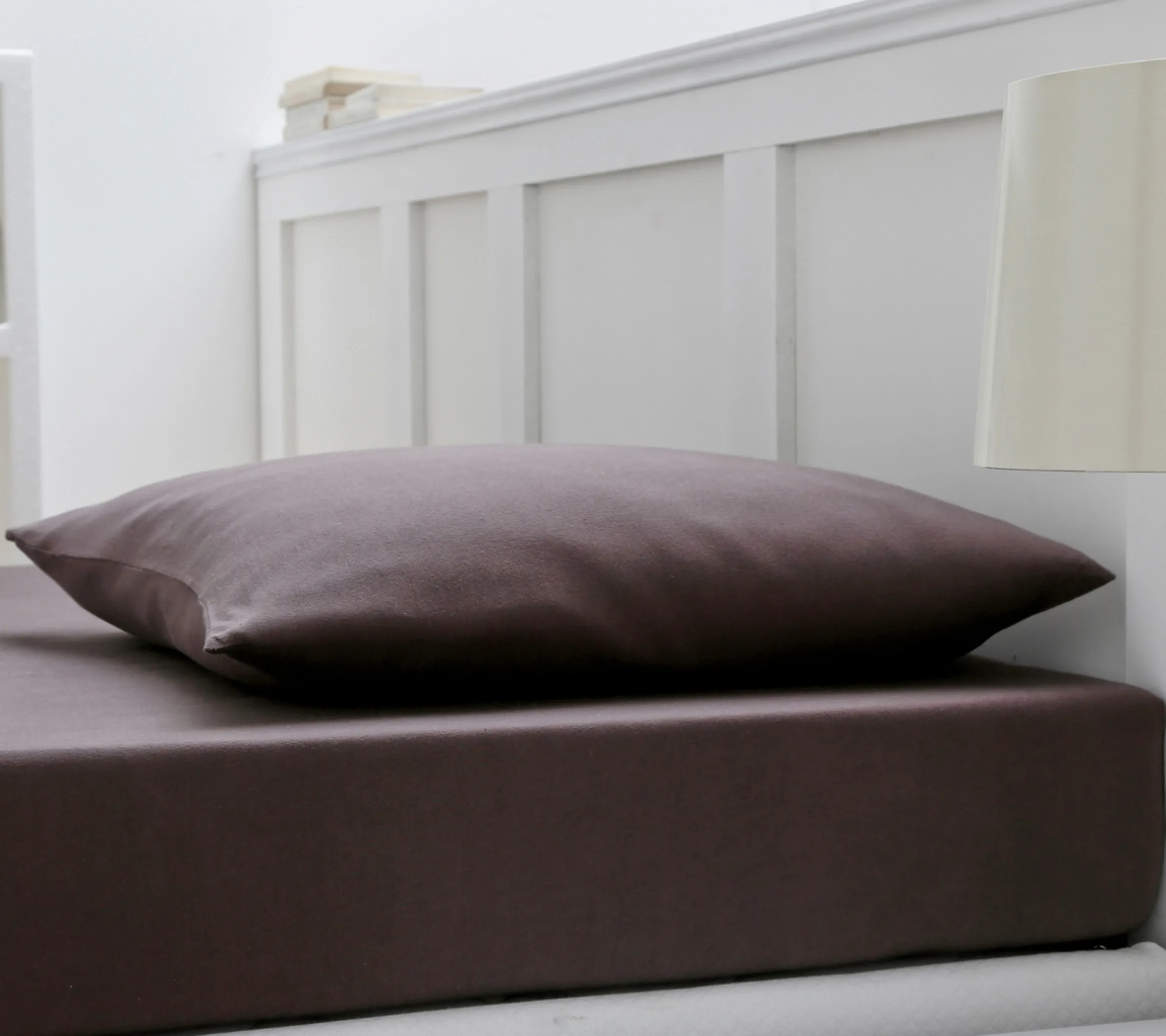 DRAP HOUSSE 4 TÊTES UNI COTON EXTENSIBLE EBENE