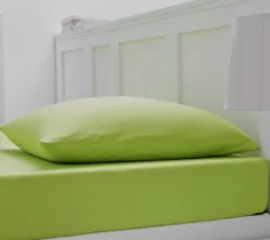 DRAP HOUSSE 4 TÊTES UNI COTON EXTENSIBLE POMME