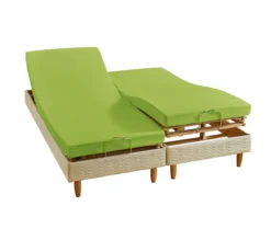 DRAP HOUSSE 4 TÊTES UNI COTON EXTENSIBLE POMME