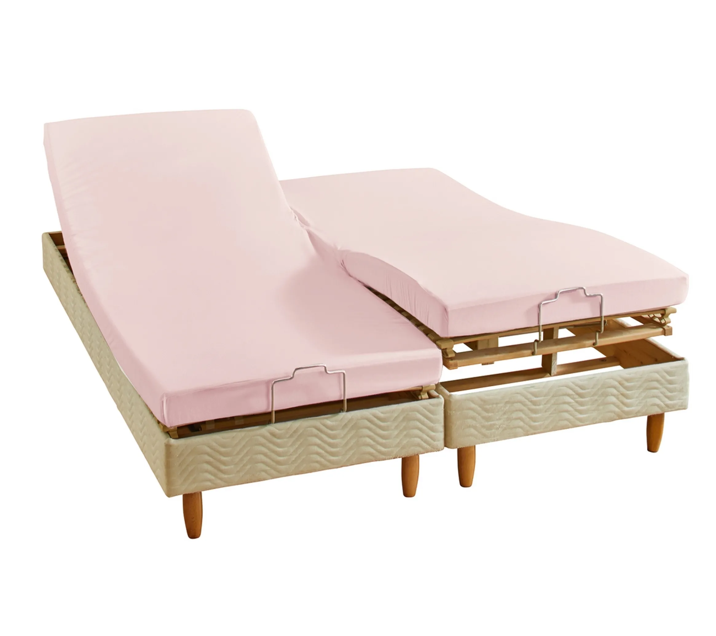 DRAP HOUSSE 4 TÊTES UNI COTON EXTENSIBLE PETALE