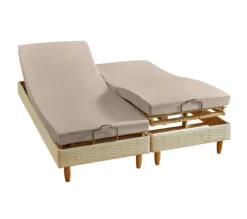 DRAP HOUSSE 4 TÊTES UNI COTON EXTENSIBLE CHANVRE