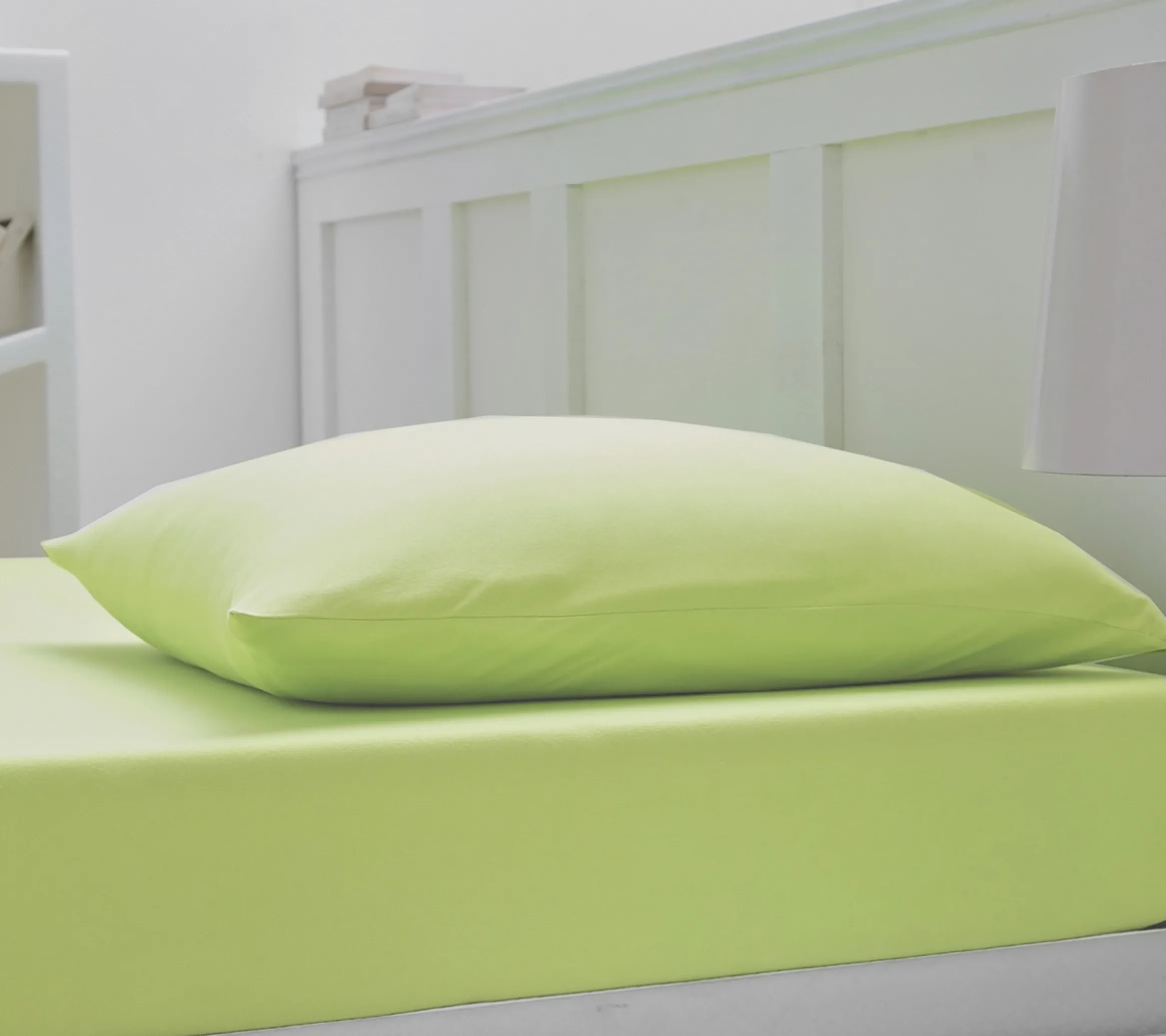 DRAP HOUSSE 4 TÊTES UNI COTON EXTENSIBLE ANIS