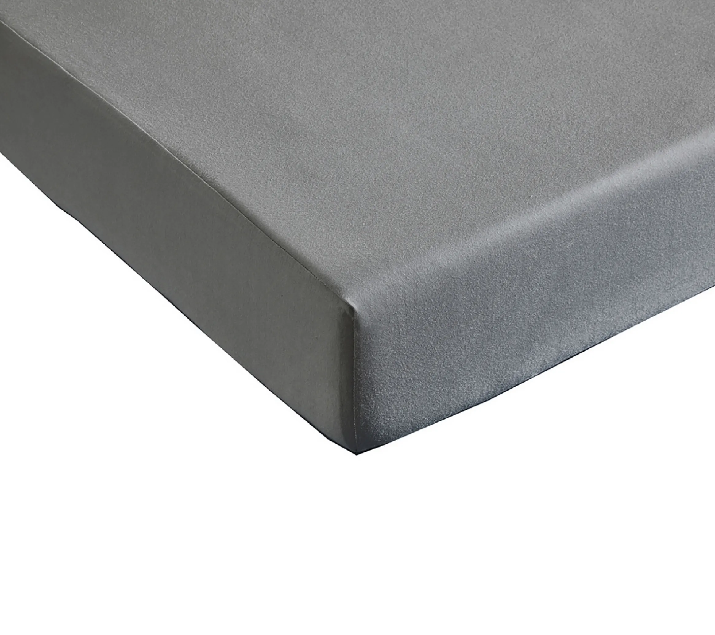 DRAP HOUSSE 2 TÊTES UNI COTON EXTENSIBLE ANTHRACITE