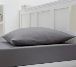 DRAP HOUSSE 4 TÊTES UNI COTON EXTENSIBLE ANTHRACITE
