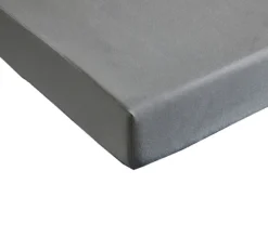 DRAP HOUSSE 4 TÊTES UNI COTON EXTENSIBLE ANTHRACITE