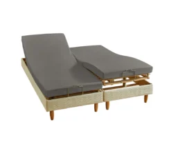 DRAP HOUSSE 4 TÊTES UNI COTON EXTENSIBLE ANTHRACITE