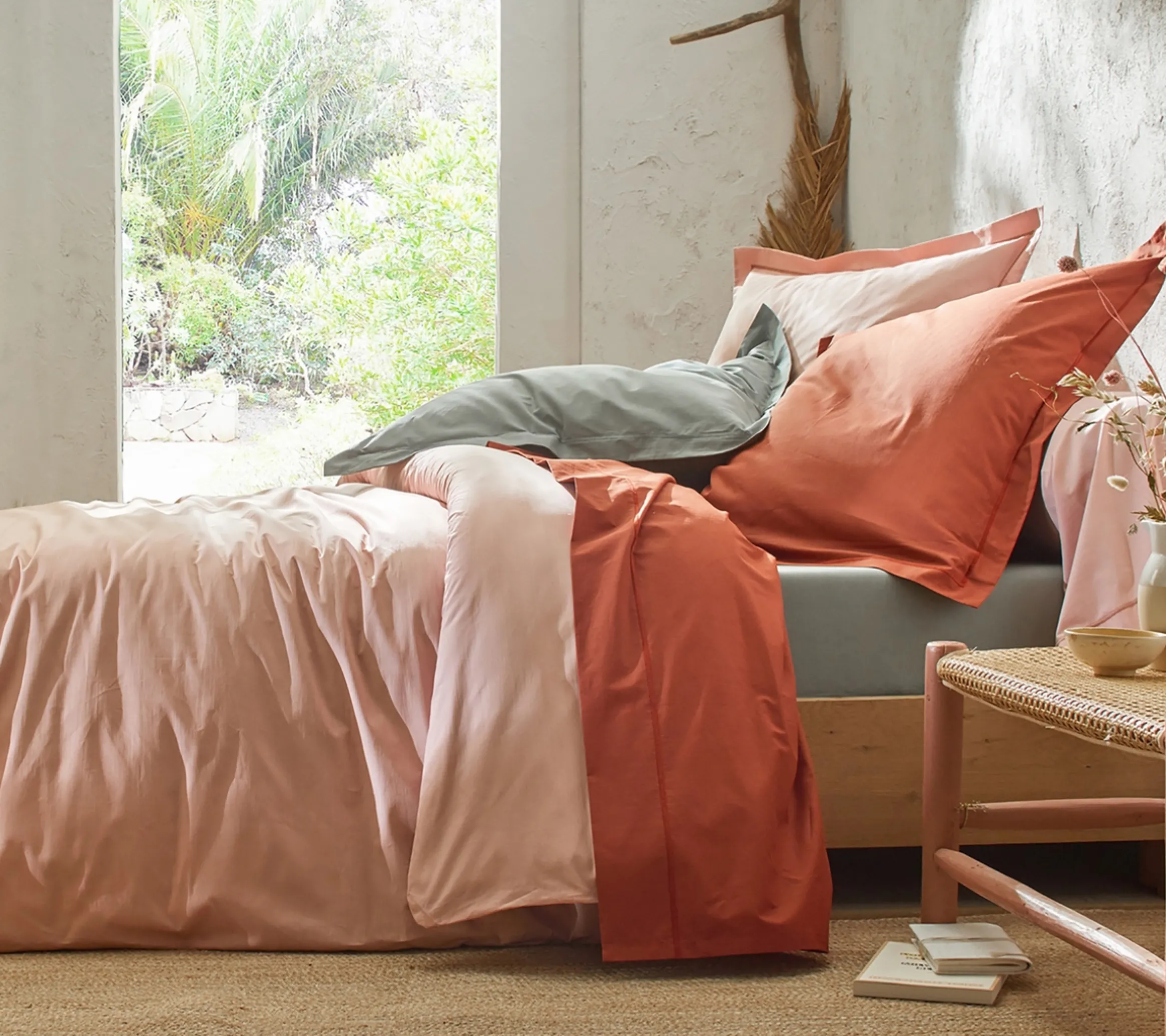 DRAP HOUSSE 2 TÊTES UNI PERCALE ACIER