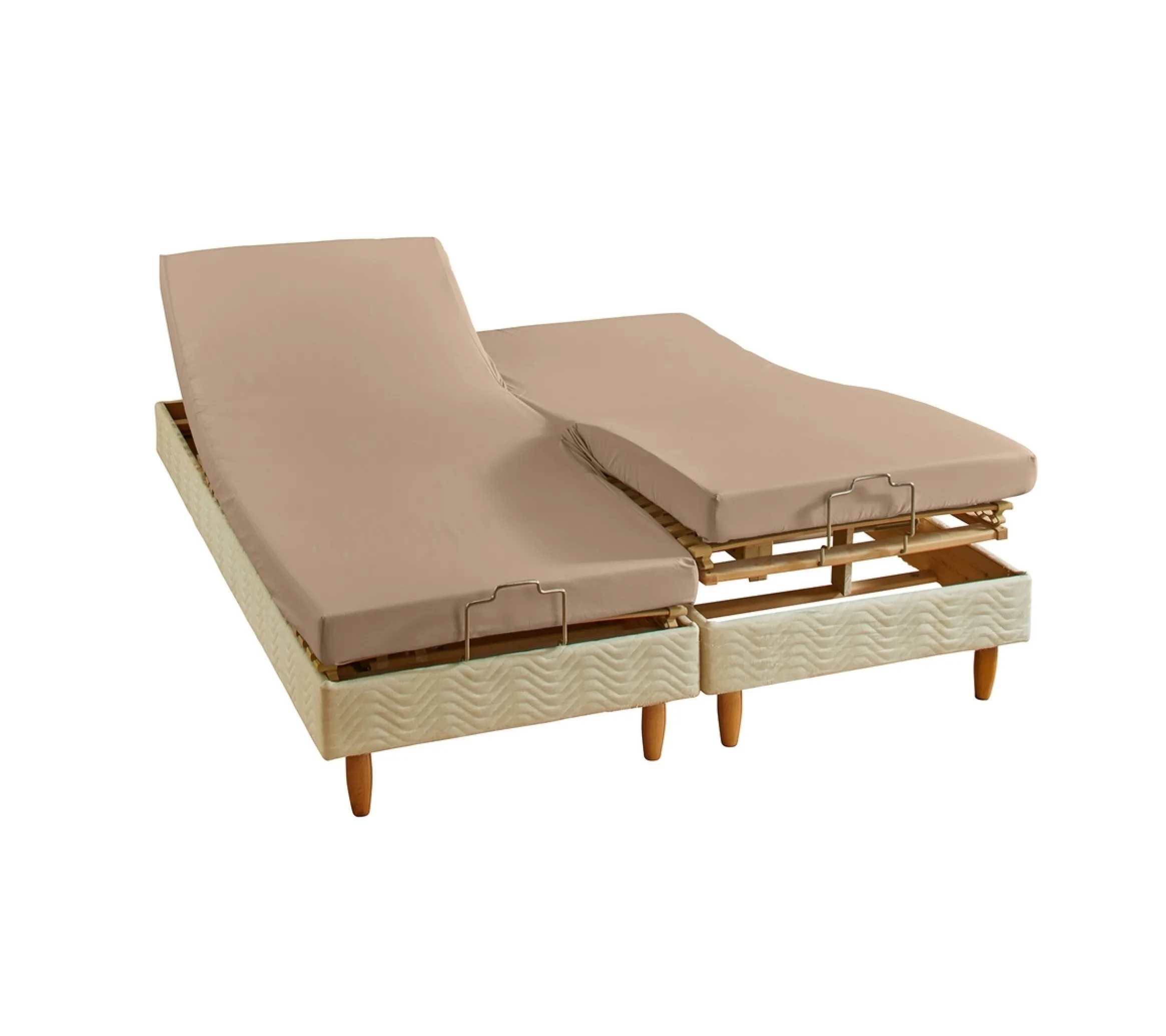 DRAP HOUSSE 4 TÊTES UNI PERCALE CHANVRE