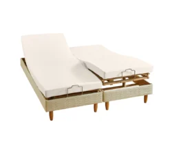 DRAP HOUSSE 4 TÊTES UNI PERCALE NOUGAT