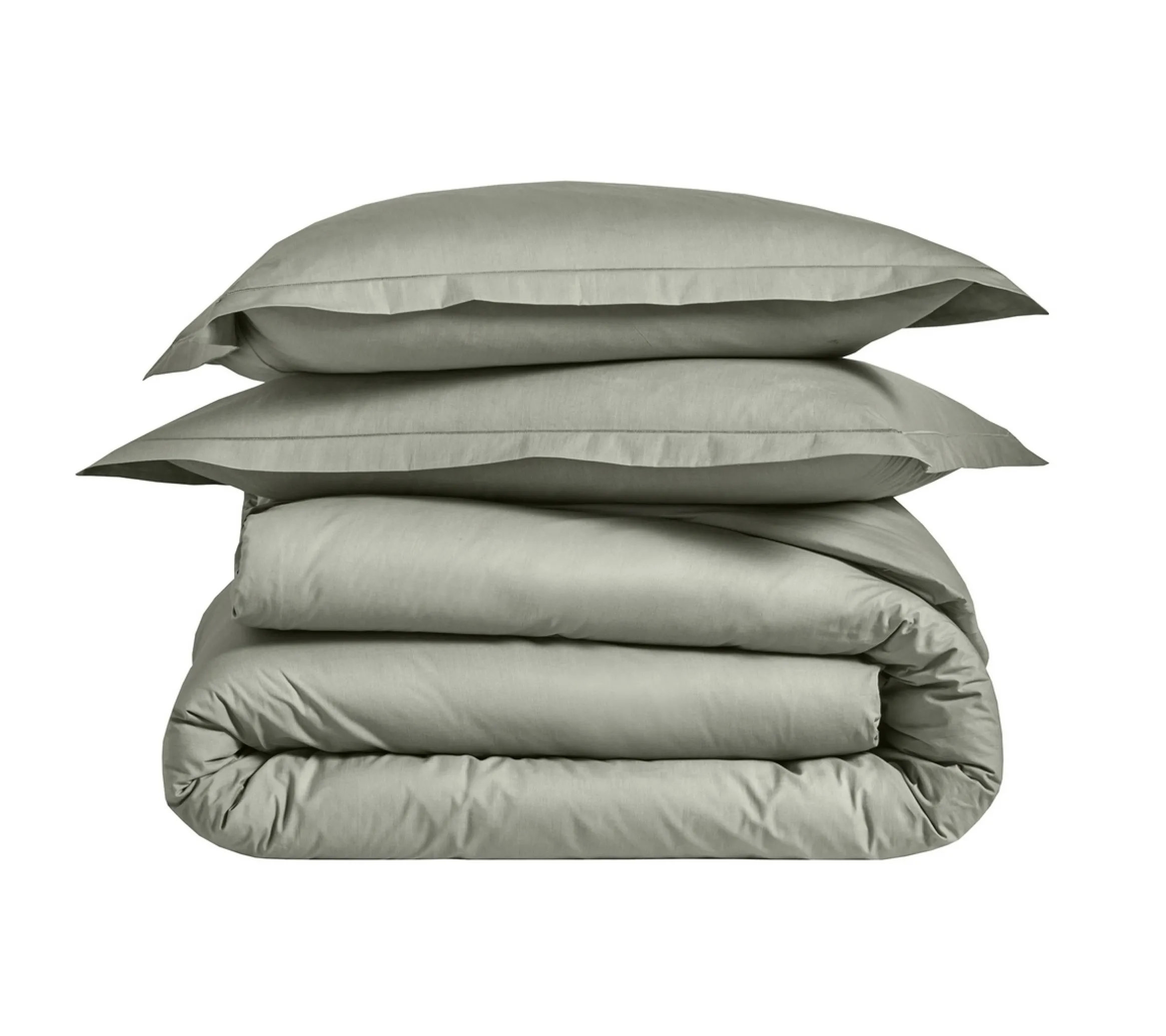 DRAP HOUSSE 2 TÊTES UNI PERCALE SAUGE
