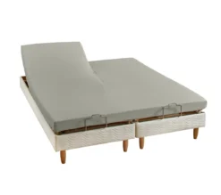 DRAP HOUSSE 2 TÊTES UNI PERCALE SAUGE