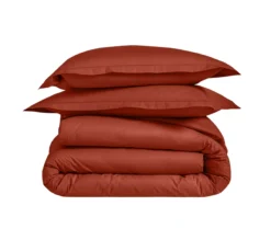 DRAP HOUSSE 2 TÊTES UNI PERCALE TERRA COTA