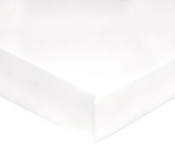 DRAP HOUSSE 4 TÊTES UNI SATIN BLANC