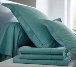 DRAP HOUSSE 4 TÊTES UNI SATIN CELADON
