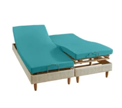 DRAP HOUSSE 4 TÊTES UNI SATIN CELADON