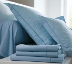DRAP HOUSSE UNI COTON BLEU CIEL