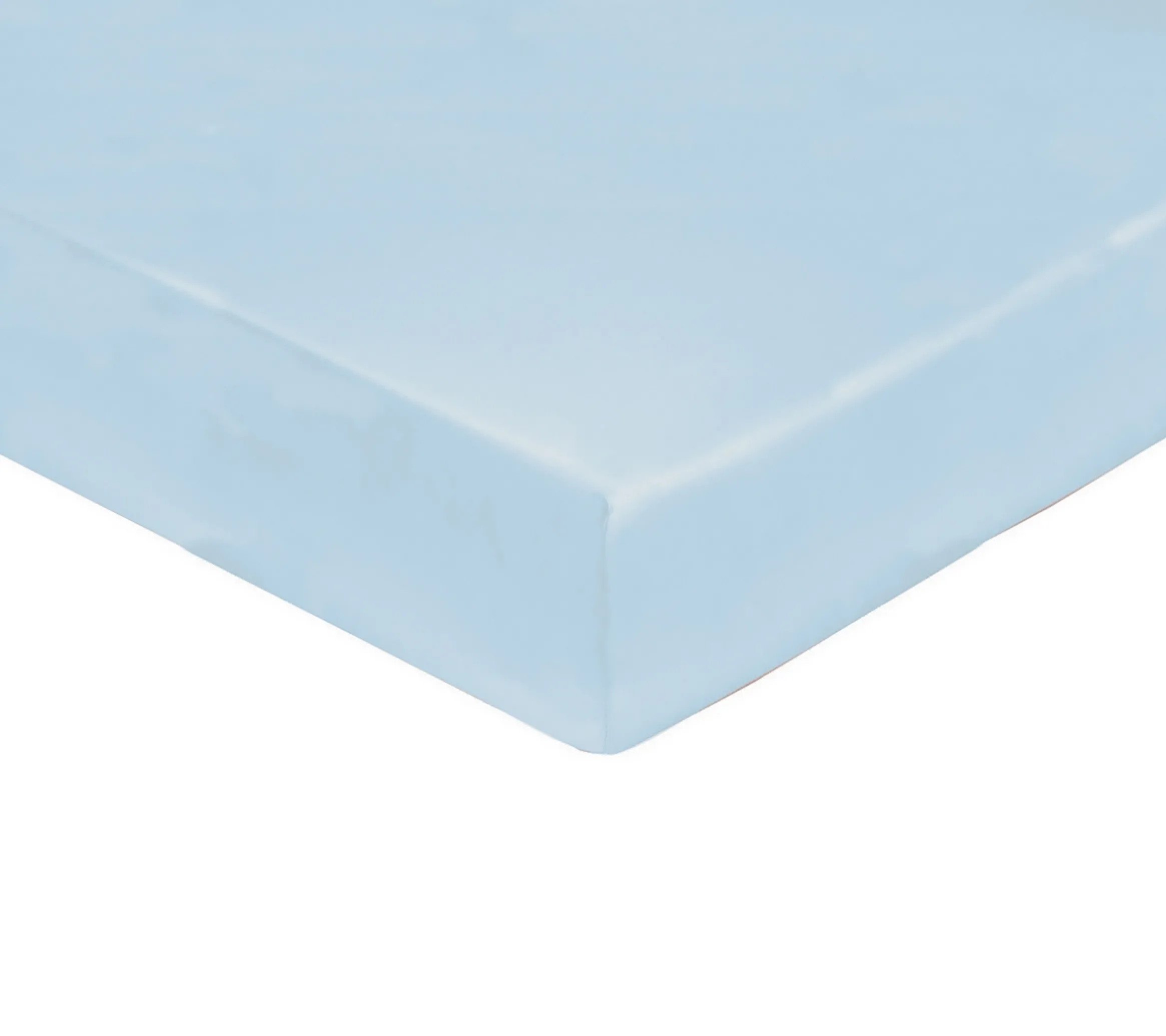 DRAP HOUSSE UNI COTON BLEU CIEL