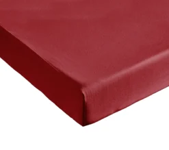 DRAP HOUSSE UNI COTON EXTENSIBLE CARMIN