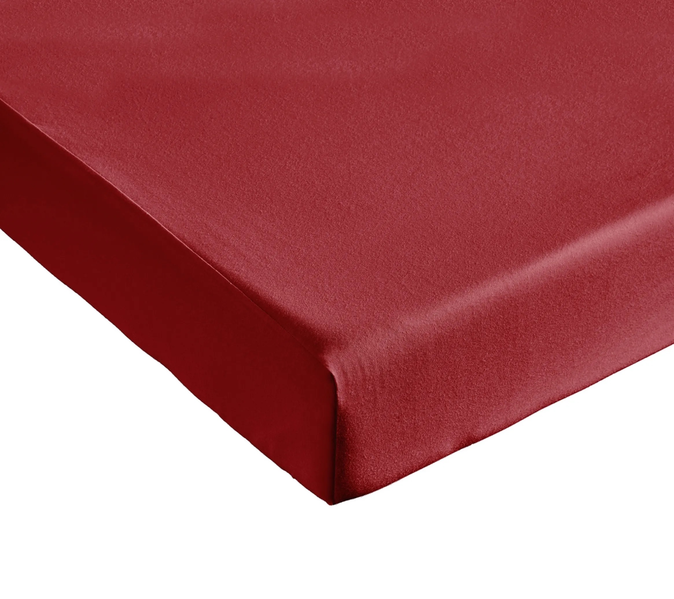 DRAP HOUSSE UNI COTON EXTENSIBLE CARMIN