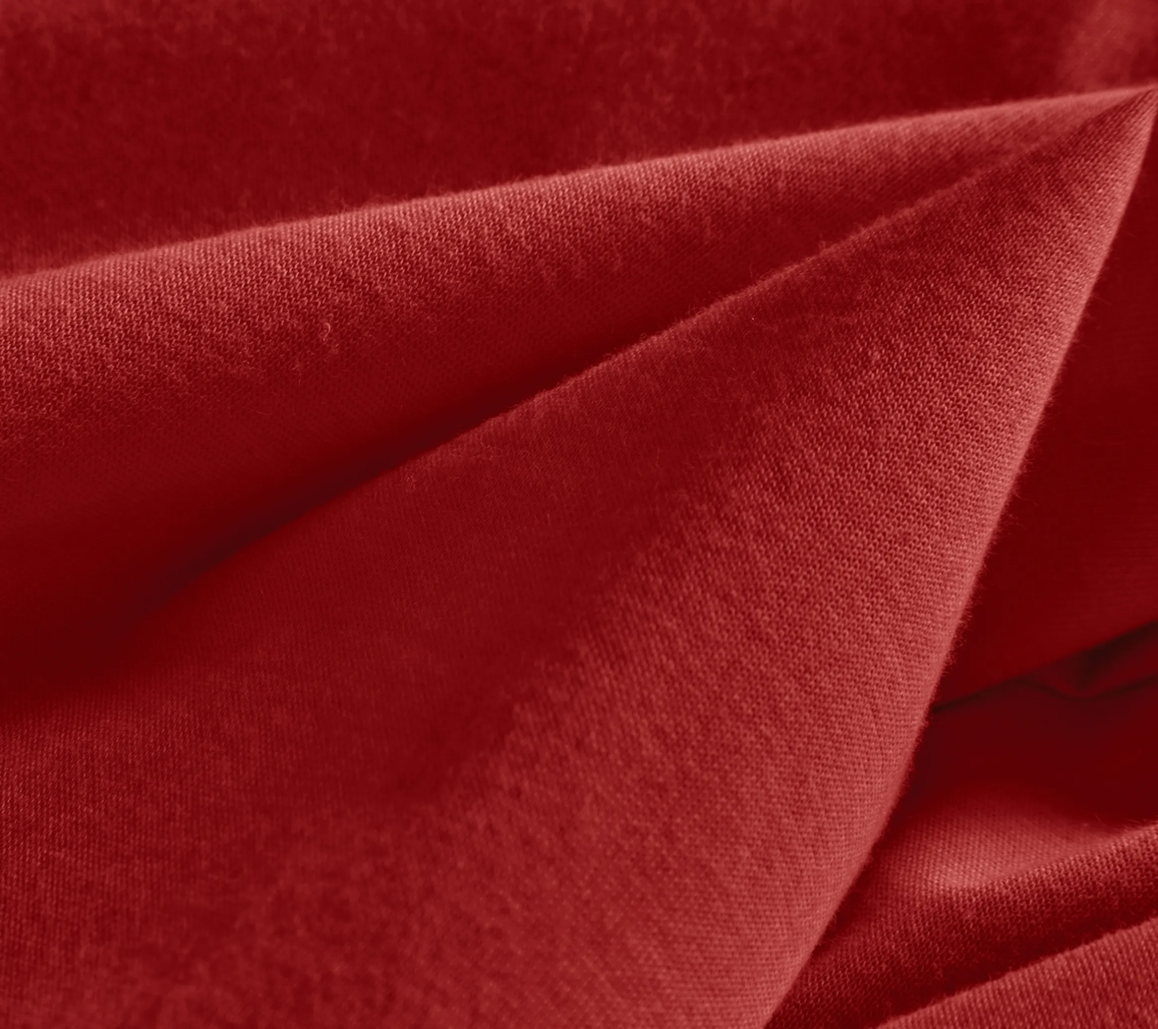 DRAP HOUSSE UNI COTON EXTENSIBLE CARMIN