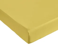 DRAP HOUSSE UNI COTON EXTENSIBLE CITRON
