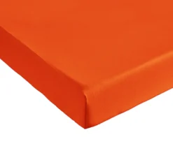 DRAP HOUSSE UNI COTON EXTENSIBLE ORANGE