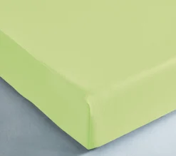 DRAP HOUSSE UNI COTON EXTENSIBLE ANIS