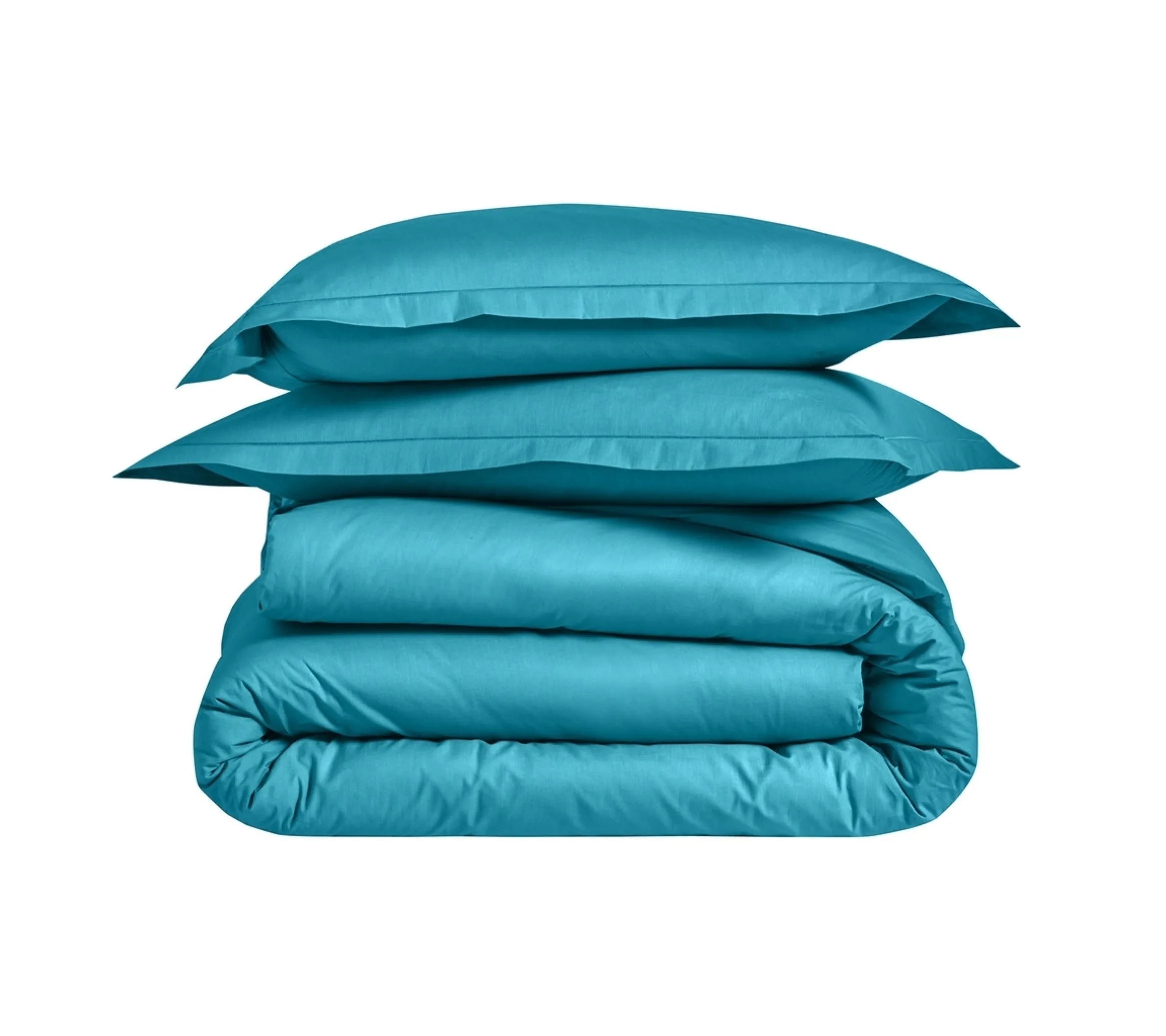 DRAP HOUSSE UNI PERCALE BLEU CANARD