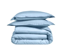 DRAP HOUSSE UNI PERCALE BLEU CIEL