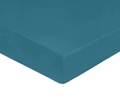 DRAP HOUSSE UNI PERCALE BLEU PAON