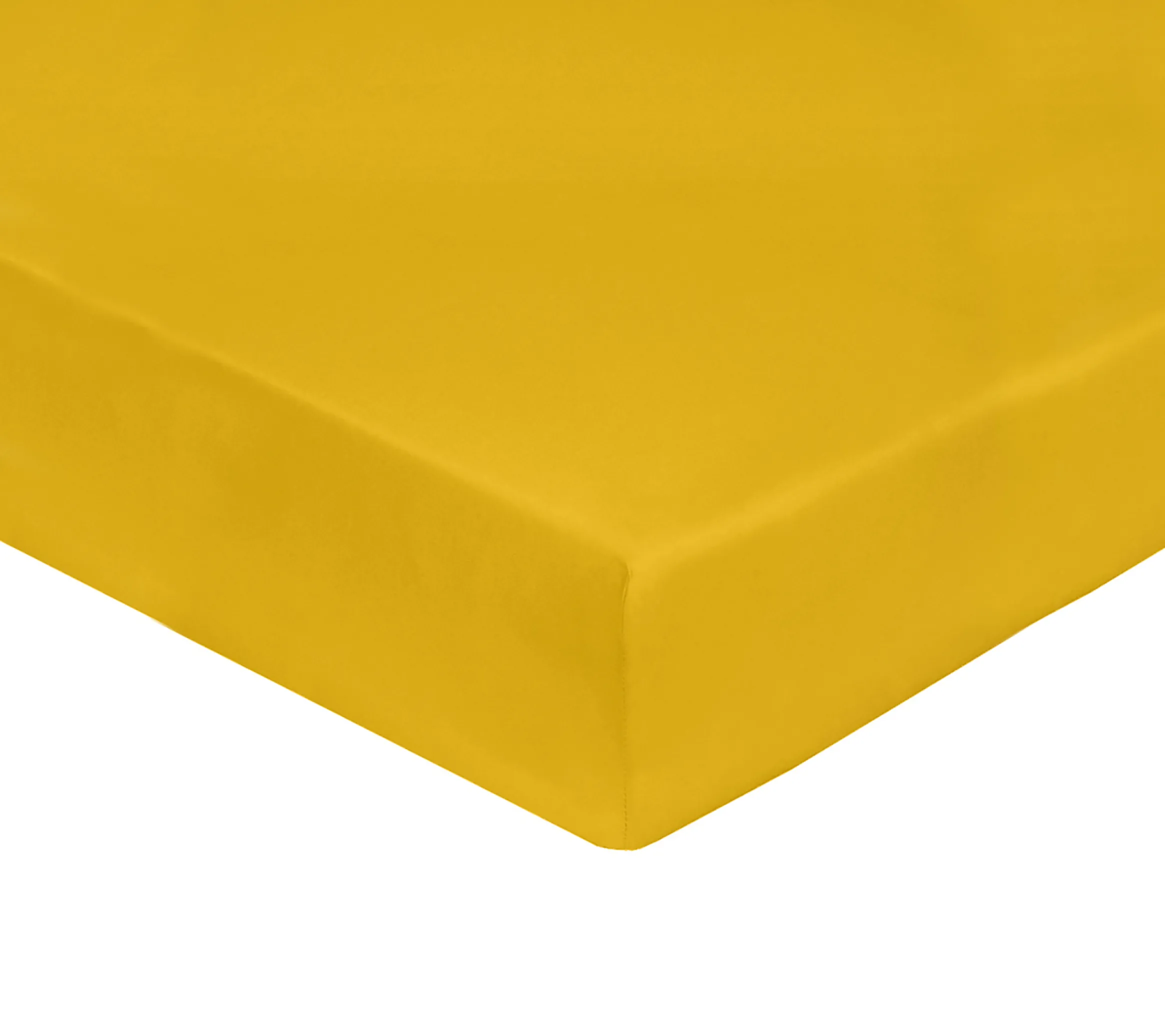 DRAP HOUSSE UNI SATIN JAUNE IMPERIAL