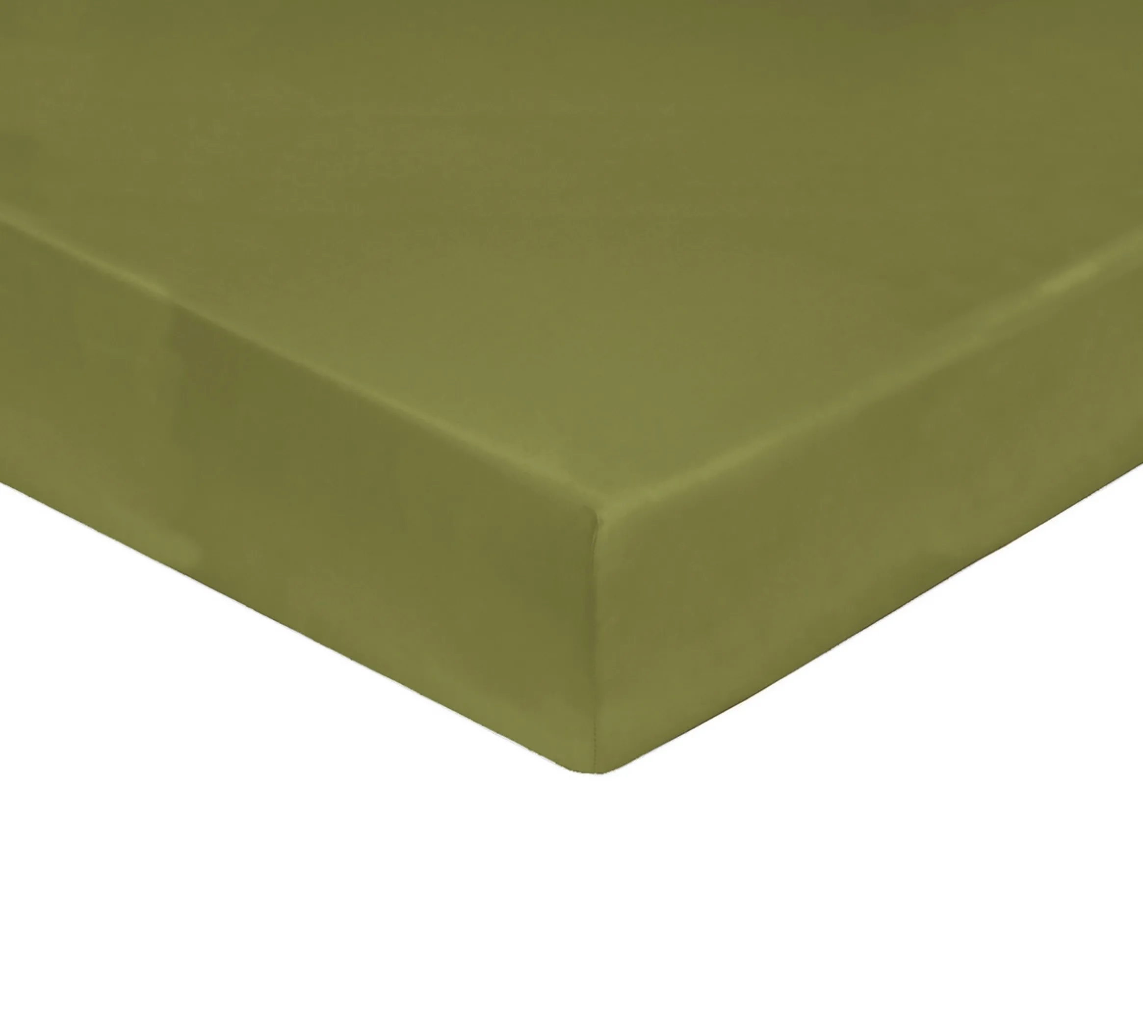 DRAP HOUSSE UNI SATIN OLIVE