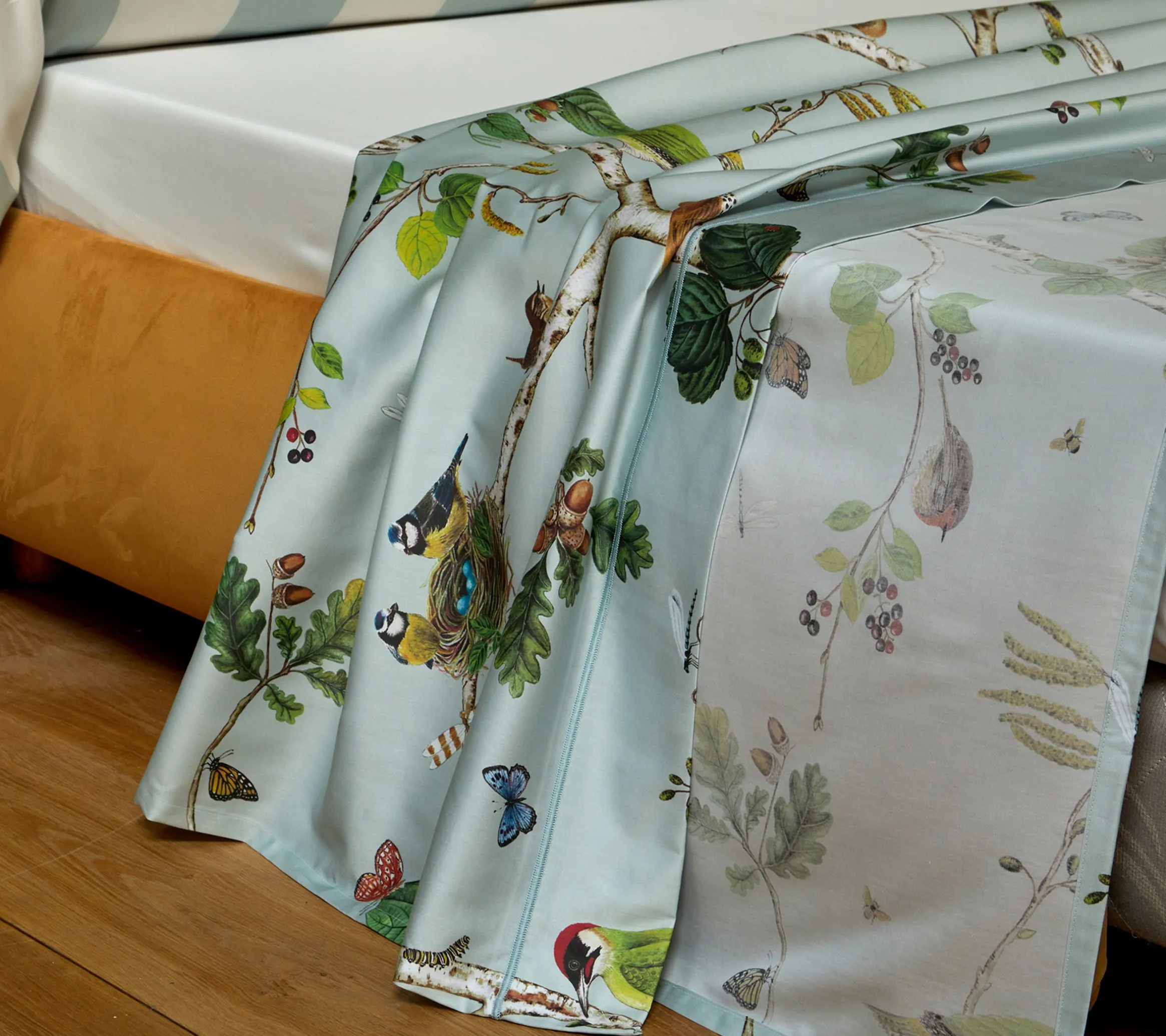 DRAP WOODLAND BLEU CELESTE