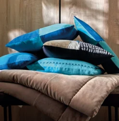 ENSEMBLE ENVELOPPE COUSSIN ATLAS BLEU PAON