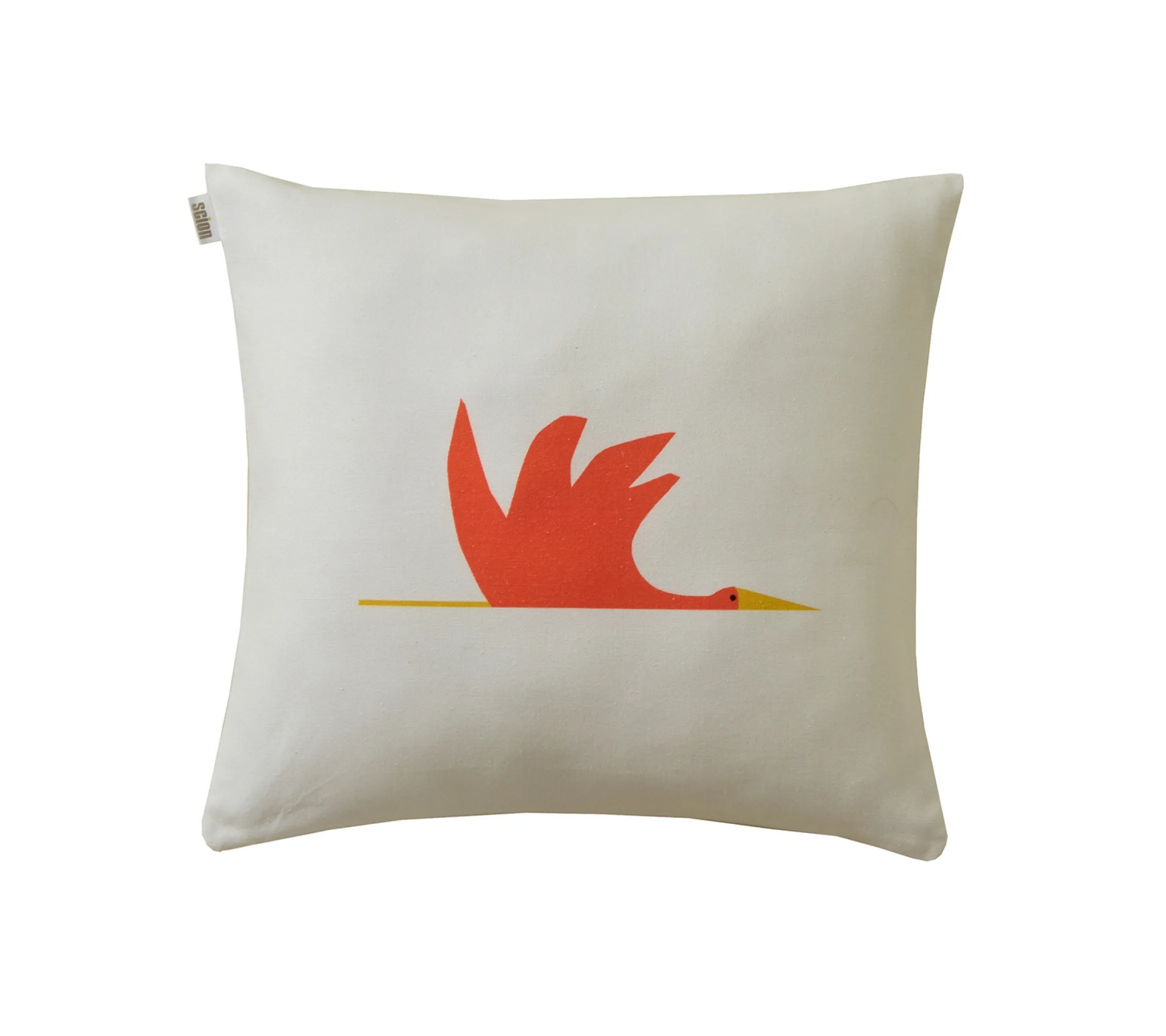 ENSEMBLE ENVELOPPE COUSSIN CIGOGNE ORANGE
