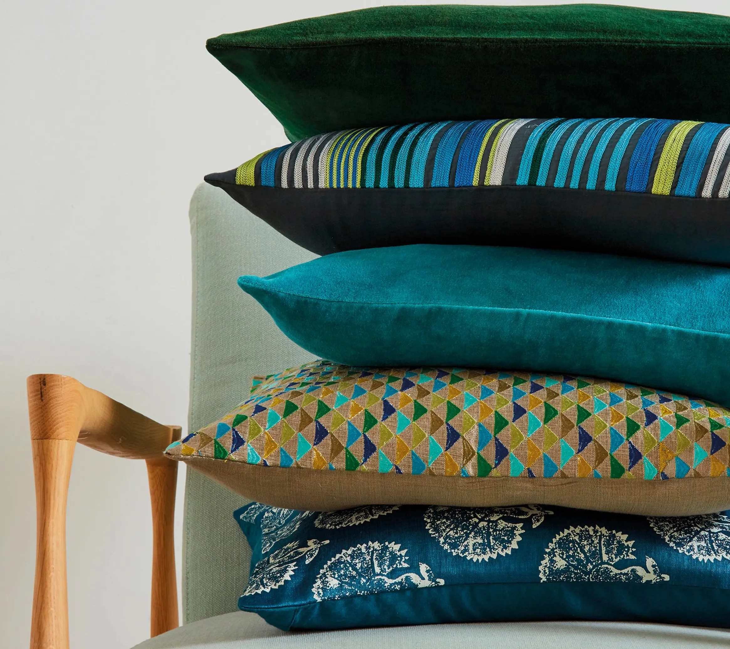 ENSEMBLE ENVELOPPE COUSSIN COCKTAIL EMERAUDE