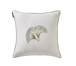 ENSEMBLE ENVELOPPE COUSSIN GINGKO OLIVE