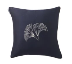 ENSEMBLE ENVELOPPE COUSSIN GINGKO BLEU CORINTHE