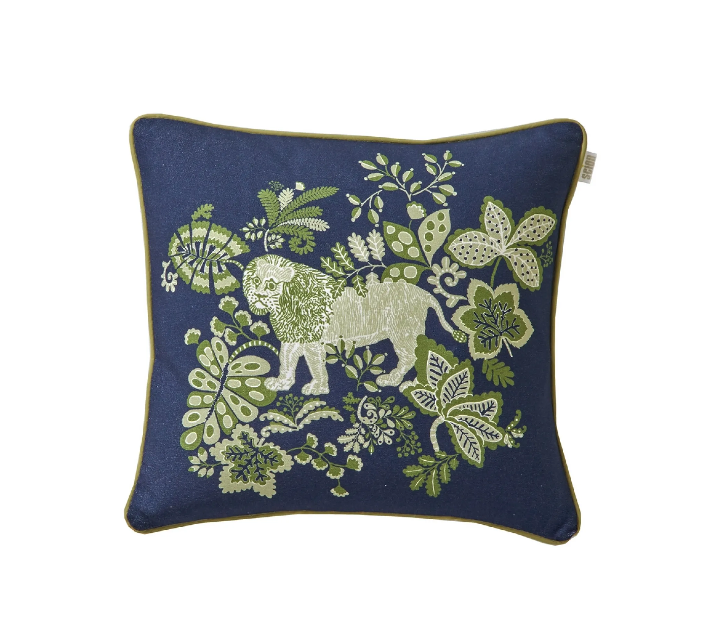ENSEMBLE ENVELOPPE COUSSIN LION INDIGO