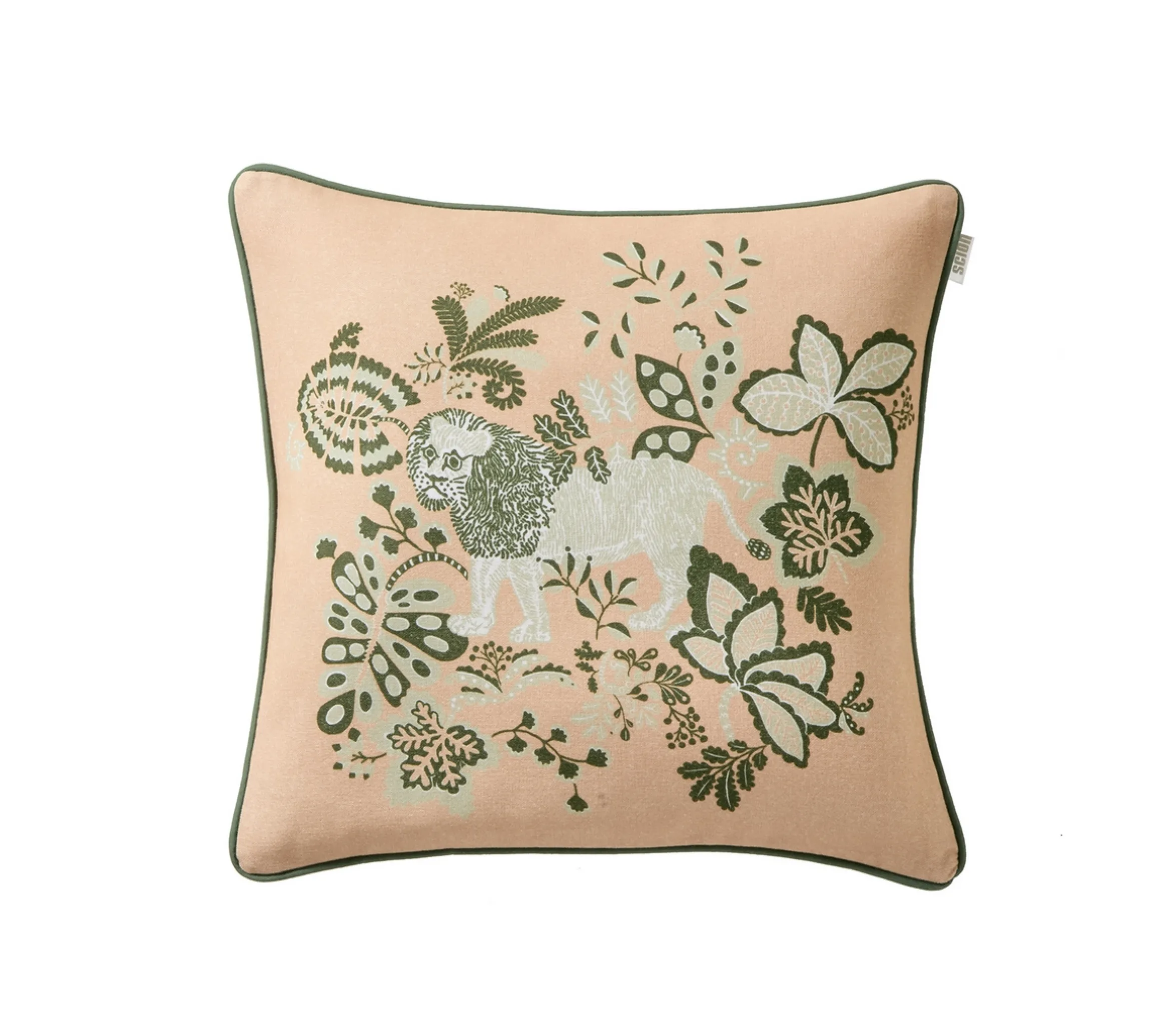 ENSEMBLE ENVELOPPE COUSSIN LION MELON
