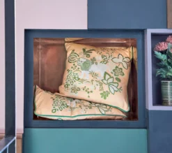 ENSEMBLE ENVELOPPE COUSSIN LION MELON