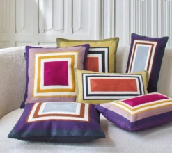 ENSEMBLE ENVELOPPE COUSSIN PRISME KAKI